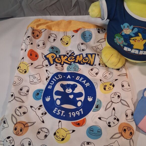 Talking Pokemon Pikachu Plush Build-A-Bear Nintendo VIDEO Backpack Accessories - Picture 4 of 12